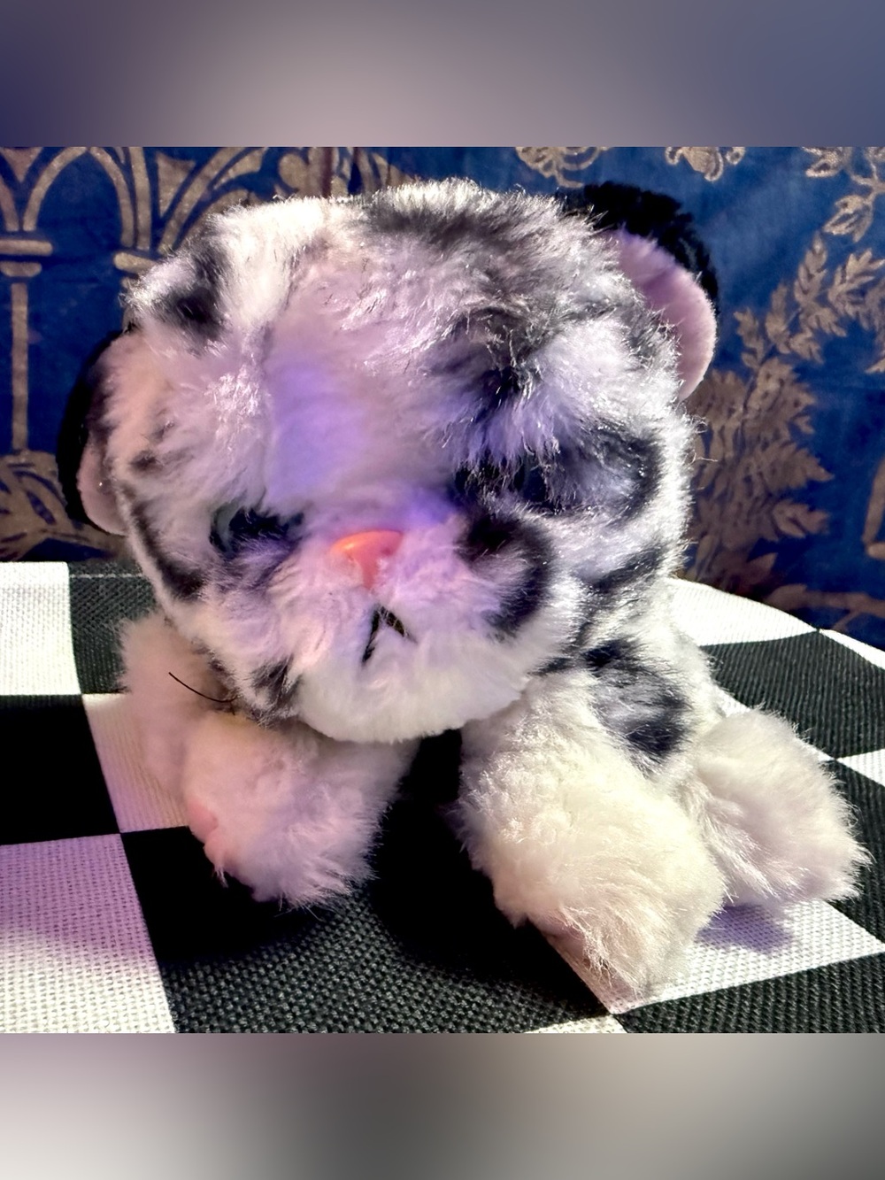 Tyco 1992 Kitty Kitty Kitten Spotted Purring Jungle Cat Rare Vintage Plush - Picture 8 of 9